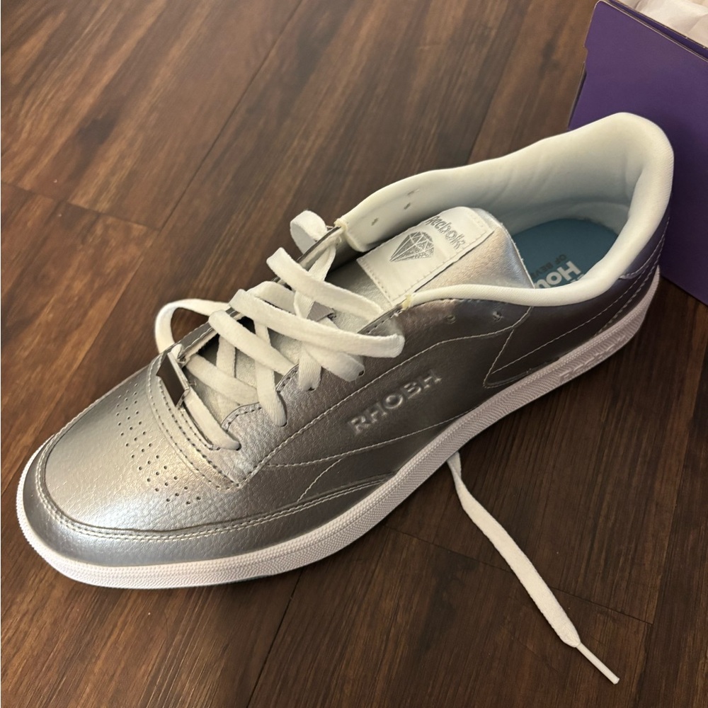 Reebok Men’s Metallic Silver Sneakers.  Limited Edition Bravo Series